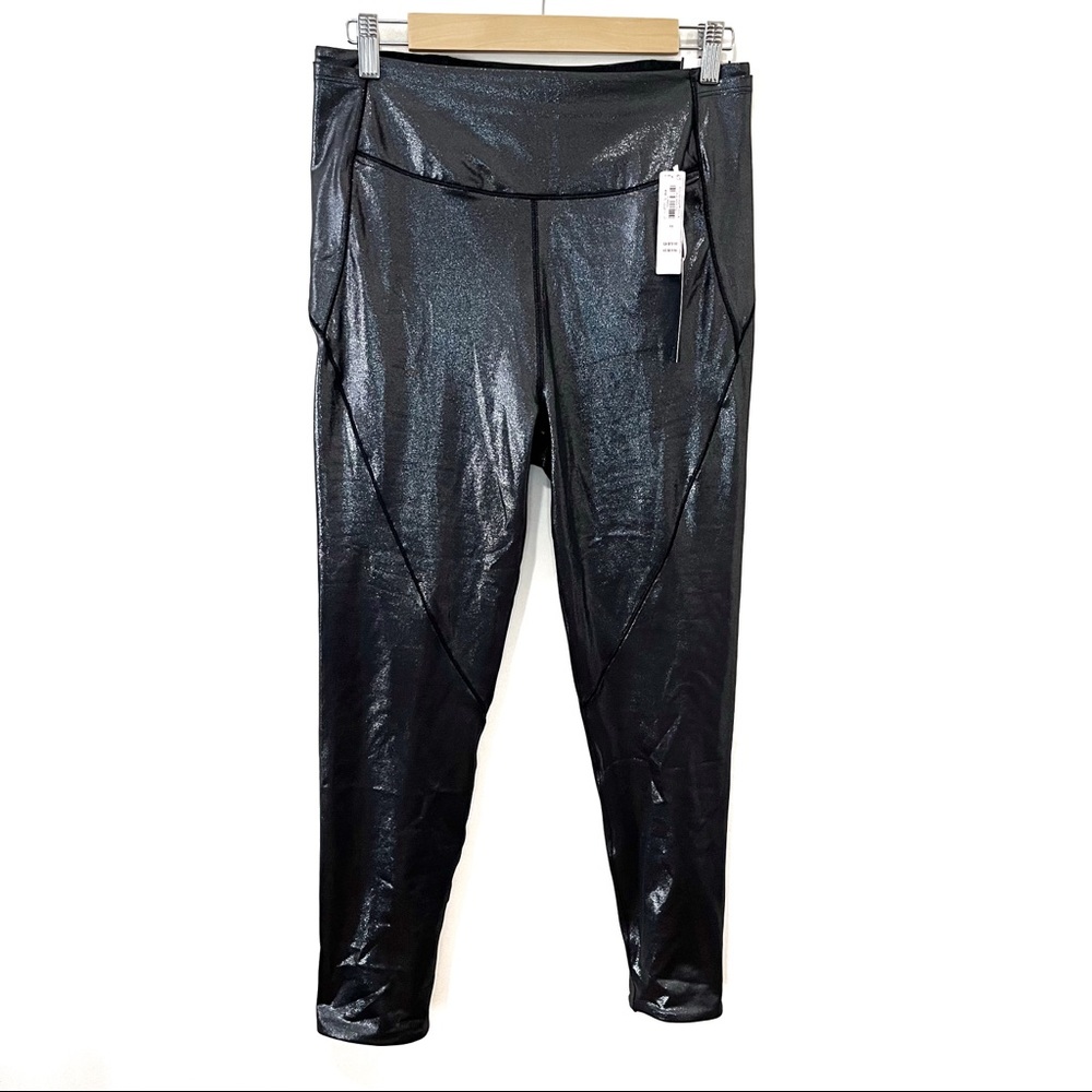 VICTORIA'S SECRET Sweat On Point Shine Legging Pewter Foil NWT Size 14 - Picture 4 of 10
